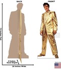 Elvis Presley-gold Suit-life Size Stand Up Figure Music King Of Pop Party Decor