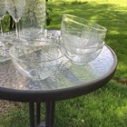 Clear Melamine Grape   Leaf Pattern Bowl Set  Wine Glasses  Ice Bucket  Tray