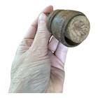 Mini Wood Butter Mold Stamp Early Primitive Farmhouse Vtg Decor Flower Leaf
