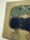 Vintage Mid Century Modern Bennington Pottery Vermont Owl Tile Plaque