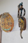 African Ceremonial Mask Shield Bird Zebra Gemsbok Safari Tsessebe Antelope