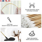 500 Pc Cotton Swab Applicator Q-tip Swabs 6  Extra Long Bamboo Handle Cleaning