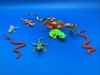 Vintage Rubber Reptile Snake Lizard Toy 8pc Mixed Plastic Figures Pvc 