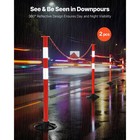 Uimoso Set Of 2 Traffic Posts With Weighted Base  Chains  And 34-inch Height