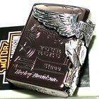 Zippo Oil Lighter Harley Davidson Brown Hdp-49 Brass Titanium Coat Japan Limited