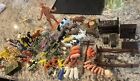 Huge Lot Marx Vtg Toys  Bunkhouse  Farm  Army  Cowboys  Animals  Jungle