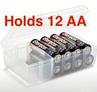 Clear Aa   Aaa Plastic Battery Storage Case organizer holder Holds 14 Batteries