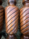 Set Of 4 Carved Turned Wooden Stair Balusters 15 