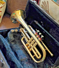 Vintage Conn Director Cornet W  Case   2 Mouthpieces  Usa