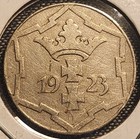 1923 Danzig Poland 10 Pfennige Coin