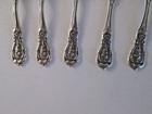 5 Lot Set Sterling Silver Salt Spoons Under 3  Long