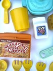 Vintage Lot Fisher Price Play Kitchen Pretend Dishes Little Tikes Utensils Food 