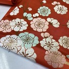 Japanese Kimono Accessories Obi Belt For Women Red Beautiful Flowers Gorgeous
