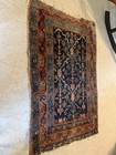 Vintage Hand Knotted Persian Style Rug 44 X 29 Tribal Village Red Blue Antique
