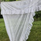 Vtg 1980s Jcpenney Priscilla Shower Curtain White Ruffle Cottagecore