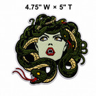 Embroidered Iron Sew On Patches Appliques Transfers Badges Medusa Snake Large