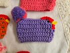 Vtg  Five Hand Crochet Different Colors  Etc    Hen Egg Cozies 