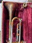 Getzen Super Deluxe Vintage Trumpet And Original Case Burgundy Interior 68879