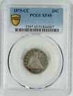 1875-cc Seated Liberty 20c Pcgs Xf 45