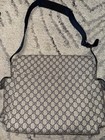 Authentic Gucci Gg Monogram Diaper Bag W  Changing Pad     Barely Used