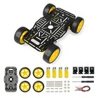 4wd Robot Car Chassis Kit For Arduino   Raspberry Pi  Aluminum Alloy  Tt Motor 