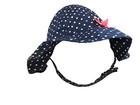 Carter   s 12m Little Girl Cloche Hat Navy Blue With White Polka Dots And Pink Bow