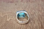 925 Sterling Silver Ring Natural Certified Aquamarine Astrological  Ring