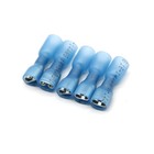 100pcs Spade Female Heat Shrink Blue Wire 16-14gauge Connectors Crimp Terminals