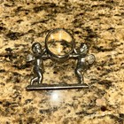 Antique Meriden Britannia Silver Co Double Cherub Napkin Ring Holder Circa 1878