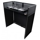 Pro X Vista Dj Booth Facade Table Station With White black Scrim Kit And Padded