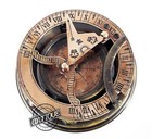 Solid Brass Nautical Sundial Compass Maritime Antique West London Vintage Compas