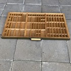Hamilton 32  X 16 5  Vtg Printers Drawer Tray Shadow Box 89 Compartments