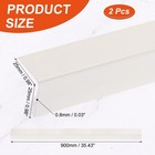 2pcs Aluminum Corner Guards  35  X 1  Metal Corner Protectors  Milk Brown