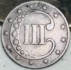 1853 Three Cent Silver Piece Trime 3c Type 1 Ungraded Choice Us Coin Cc28605