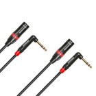 Trs Right Angle To Xlr Male Cable 2 Pack 1 4 Inch 3 Feet Audio Microphone