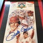 Pete Rose Autographed Ballpark Cafe Ticket Inaugural Season Game 1  Framed