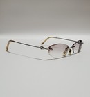 Vintage Cartier Eyeglasses Frames  Silver Metal Rimless 3026407 Paris France