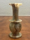 Vintage Onyx Marble Natural Stone Bud Vase Neutral Earth Tones