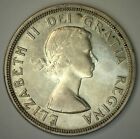1955 Canada Silver Dollar Coin Voyageur 1-1 2 Water Lines Variety Au bu Canadian