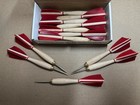 Darts  1 Red Turkey Feather Wooden Barrel 12pc Box-steel Tip