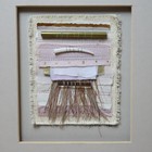 Graceann Warn Original Fiber Art Mixed Media Textile Collage Framed Signed 1986
