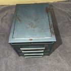 Vintage Metal Industrial Small Parts 4 Drawer Storage Organizer Cabinet