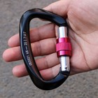 4 Pcs-25kn Aluminum Locking Carabiner Clips Rock Climbing Spring Snap Hooks Lot