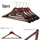 Heavy Duty Lotus Wood Clothes Hangers Walnut Coat Suit Dress Pants Shirt Hanger