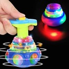 Spinning Gyro Spinner With Led Music Lights Flashing Toys For Toddler Kid Gift