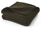 Fleece Blanket Bed Throw Size Soft Twin Super Lightweight Plush Reversible Olive