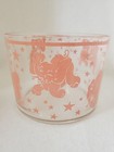 Vintage Hazel-atlas  dancing Pink Elephants   Stars  Glass Ice Bucket