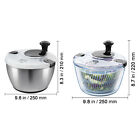 Vevor Salad Spinner 4 75qt Stainless Steel glass Large Vegetable Dryer Bpa-free