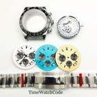 39mm Quartz Watch Case For Vk63 Vk64 Chronograph Movement With Sapphire Crystal