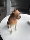 Vintage Royal Dux Bohemia Porcelain Boxer Dog Figurine  Good Vintage Condition 